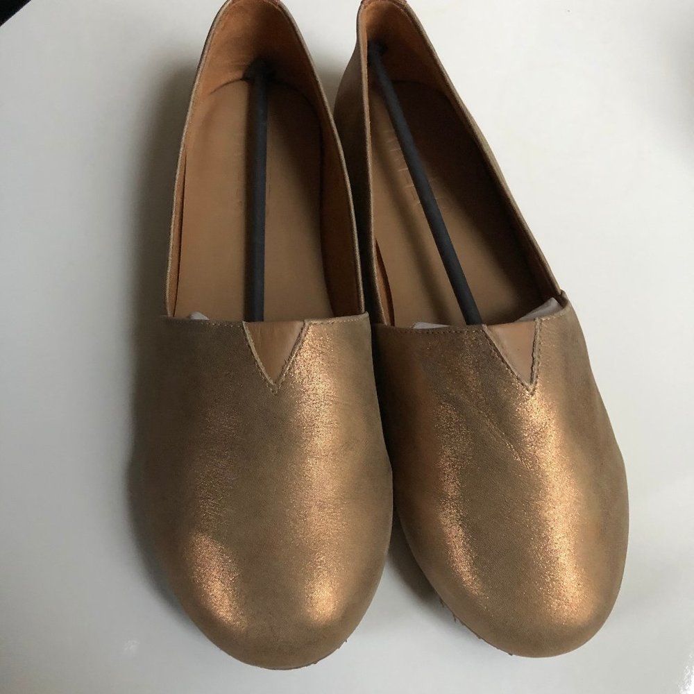 TKEES Senny Slip-On Flats, Sandbeam/Gold, 7.5